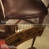 レザー座面と無垢材のヴィンテージ加工の椅子