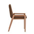 メープル無垢材とブラウンシートの座りやすいおしゃれな椅子