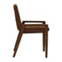 ブラウンの木材とブラウンシートの座りやすいおしゃれな椅子